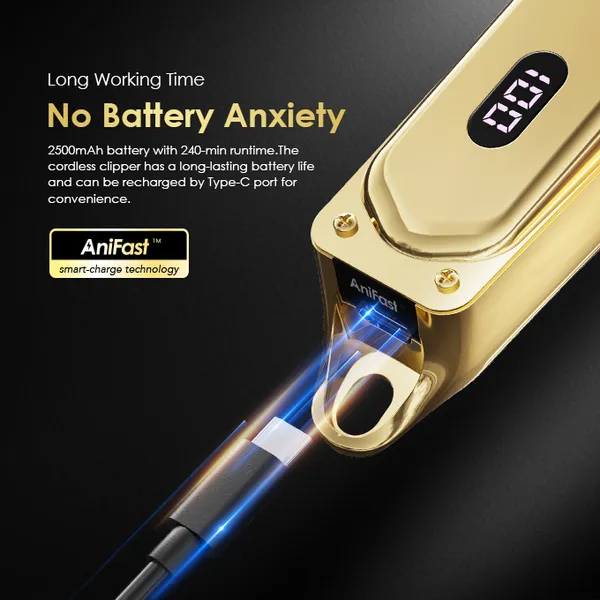 OPC-CL30G-680-6 oraimo Smart Clipper 2 Gold Professional Hair Clipper