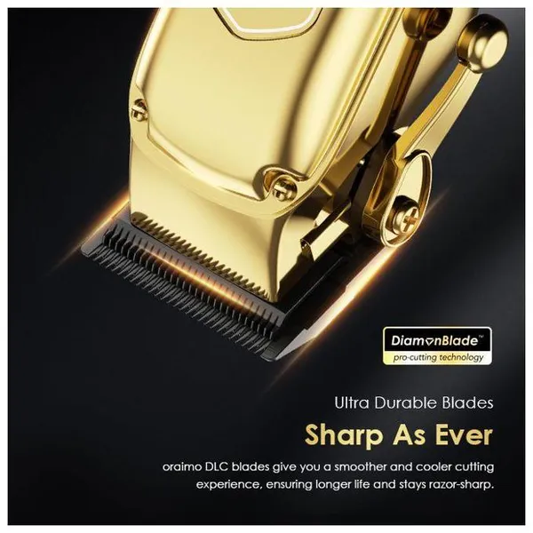 opc-cl30g-3 oraimo Smart Clipper 2 Gold Professional Hair Clipper