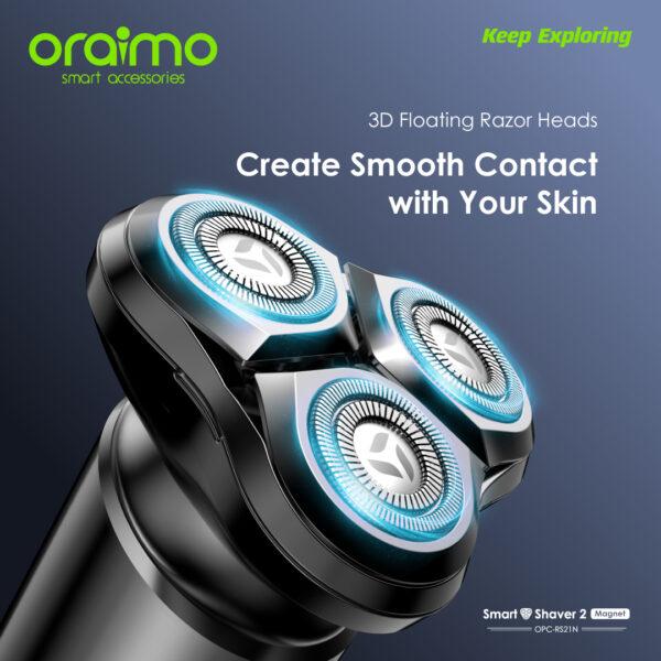 oraimo Smart Shaver 2 Magnet 3D Dual Ultra-thin Shaver