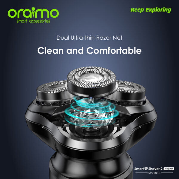 oraimo Smart Shaver 2 Magnet 3D Dual Ultra-thin Shaver